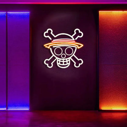 Anime Skull LED Neon Sign, Home Room Decor
