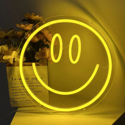 Smiley Face Neon Sign Home Decor Neon Light