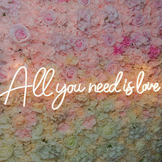 All You Need Is Love Neon Sign Custom Wedding Sign