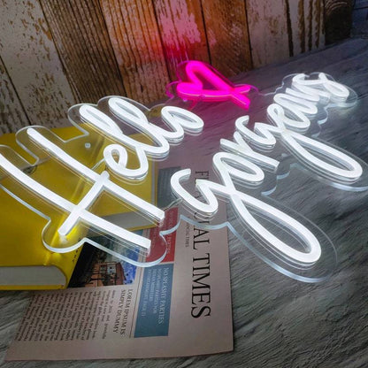 hello gorgeous neon sign cheap | neon sign for home | isneon_3