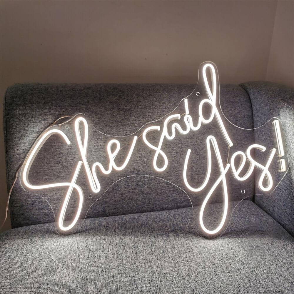 She said yes signs for sale | wedding neon light | ISNEON